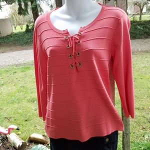 EUC salmon pink top PL